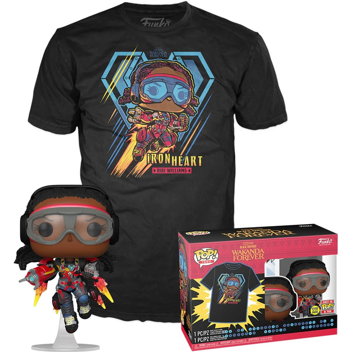 Funko Pop! Black Panther: Wakanda Forever - Ironheart MK1 (GITD) (Pop & Tee)