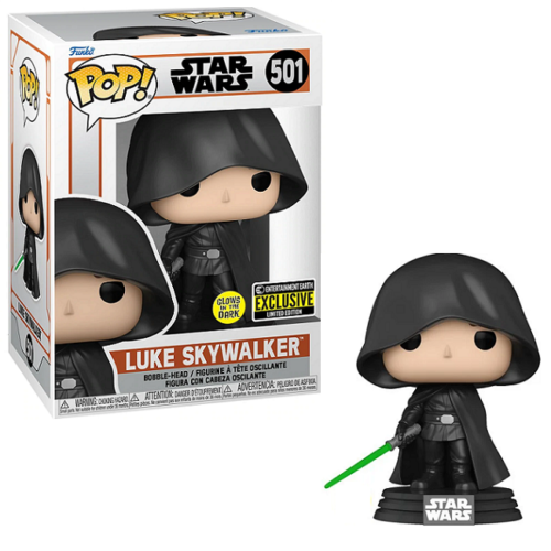 Funko Pop! The Mandalorian - Luke Skywalker (GITD) (Entertaiment Earth) (caja con detalles/daño)